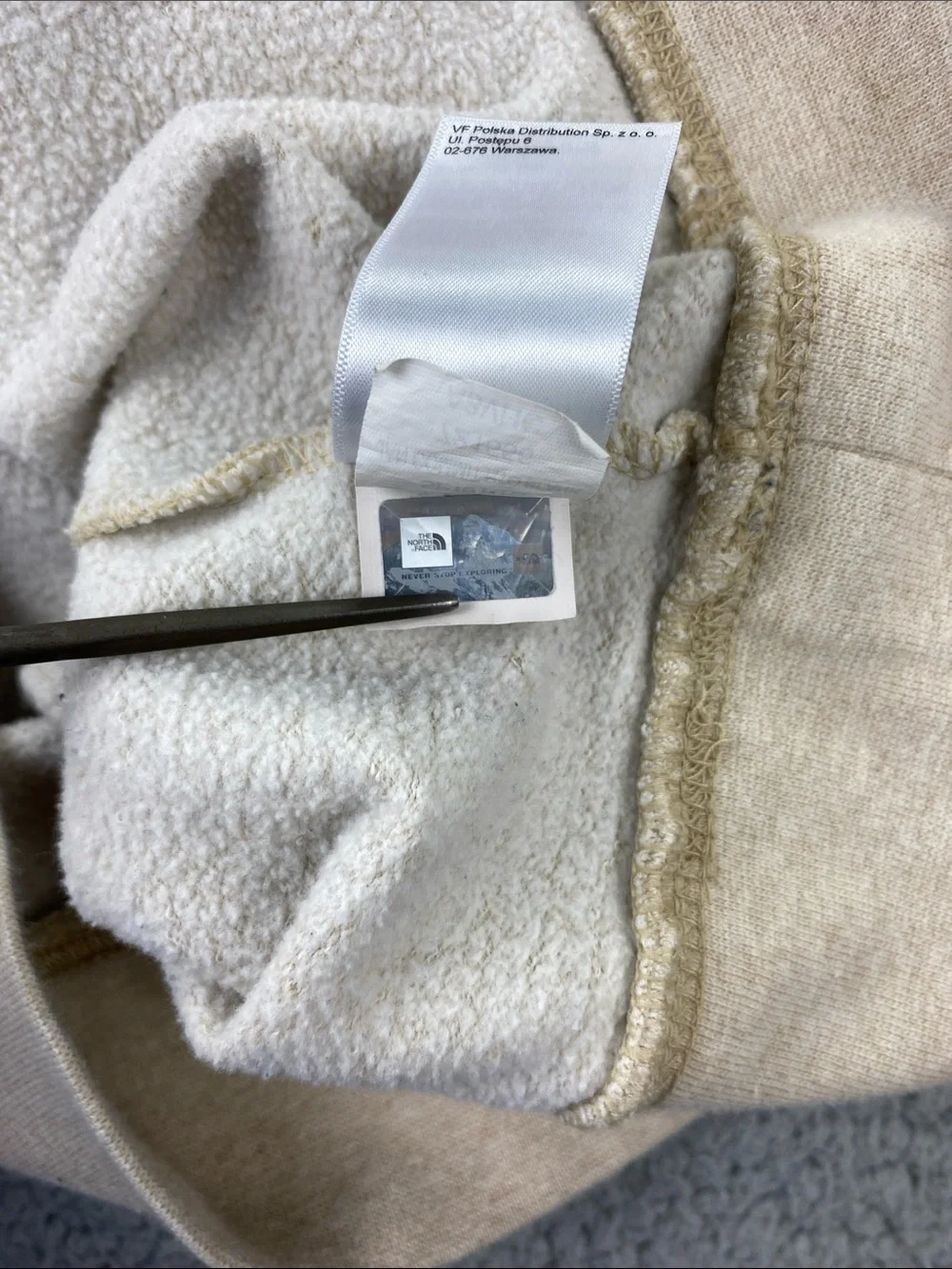 The North Face Hoodie Men's Oatmeal Half Dome Logo Pullover Sweatshirt  Size: XL